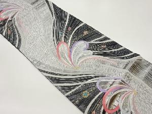 抽象蝶模様織出し袋帯